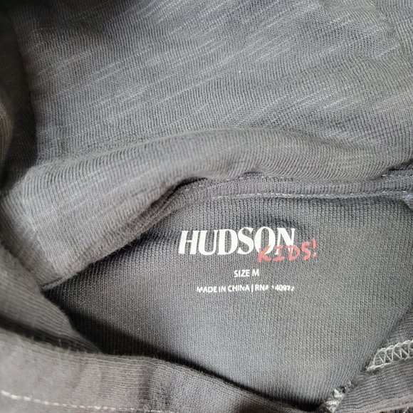 HUDSON KIDS ombre grey short sleeves hooded top - Picture 6 of 6